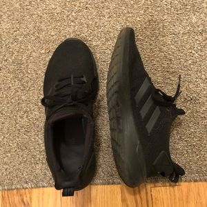 Adidas cloudfoam triple black sneakers